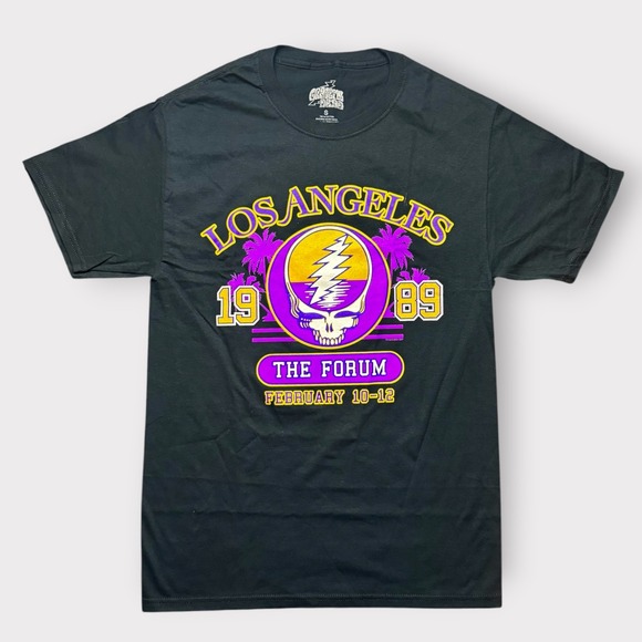 Grateful Dead Other - Grateful Dead Los Angeles 1989 The Forum Shirt Black Small Steal Your Face Skull